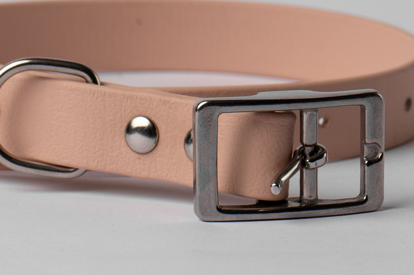 Light Orange Leather Dog Collar